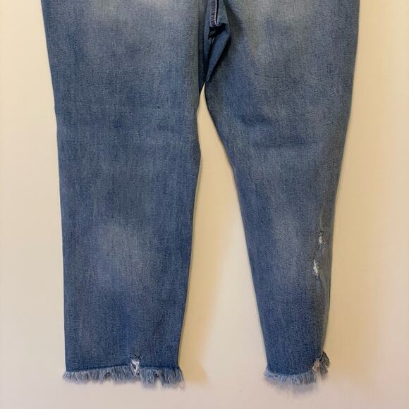 Liverpool Los Angeles US 14/32 light wash The Crop Straight raw hemline ripped - Picture 8 of 8